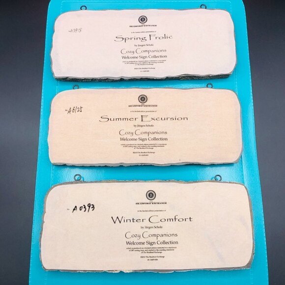 2010 Bradford Exchange Cozy Companions Limited Series Cats Wall Plaque, set of 3 - Picture 2 of 11